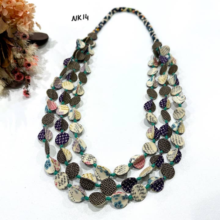 Sophie Silks - Vente Colliers plastrons - Collier kimono en corde à trois brins14