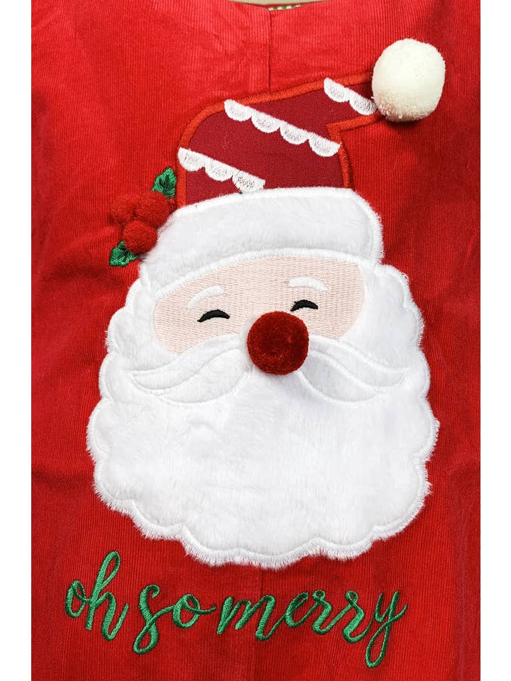 Angeline Kids - Wholesale Jumpsuit - Baby - CLEARANCE Baby Boys Christmas Santa Red Corduroy Longall1