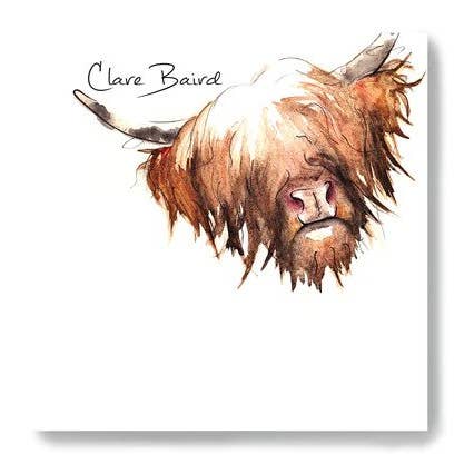 Highland Cow Sticky Notes for wholesale by Clare Baird