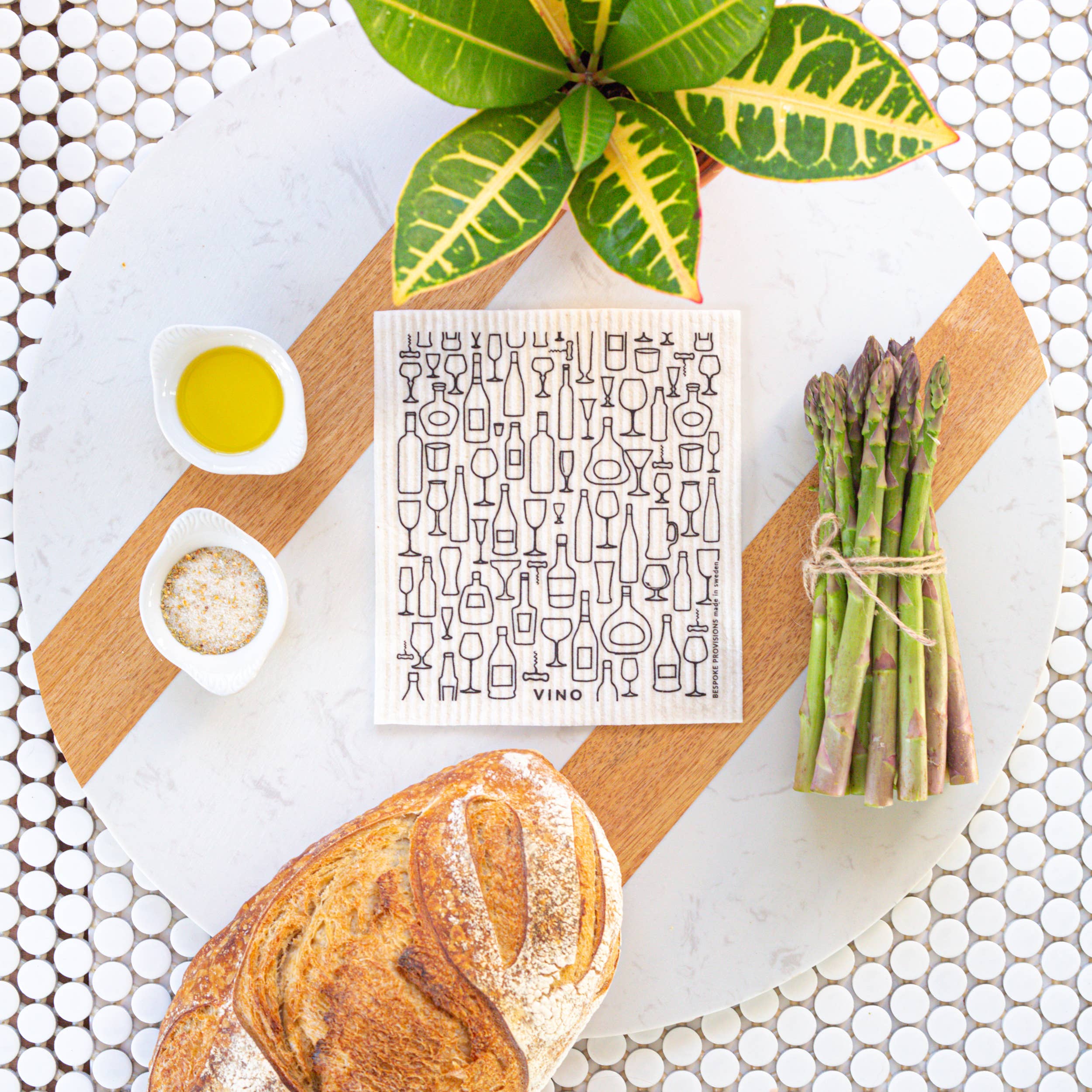 Bespoke Provisions - Wholesale Dishcloth - Vino  Swedish Dishcloth - Reusable Sponge Cloth4