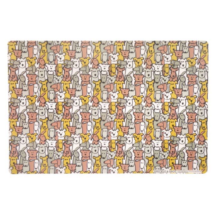 Pet Placemat | Frosted Random Dogs for wholesale by Speckle and Spot by Ore’ Originals