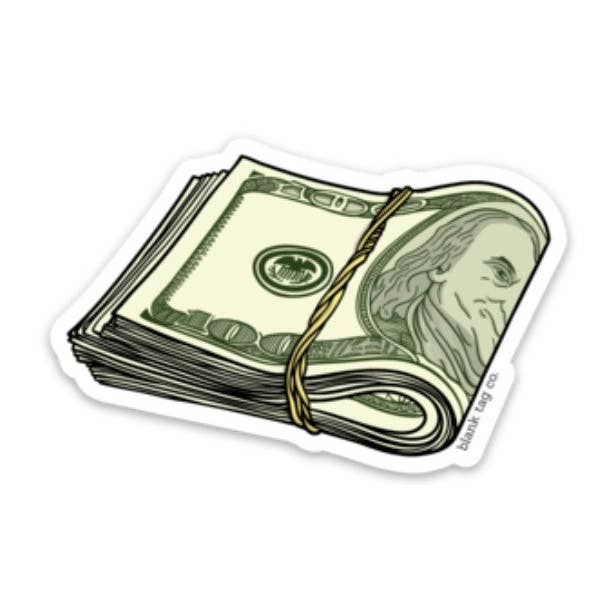 The Stack of Cash Sticker for wholesale by Blank Tag Co. Stickers - Waterproof Stickers
