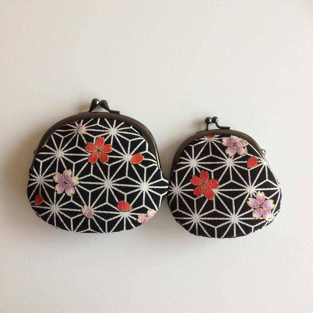 Kimono Fabric ML Coin Purse (Gamaguchi)—ASANOHA PATTERN for wholesale by KOTO