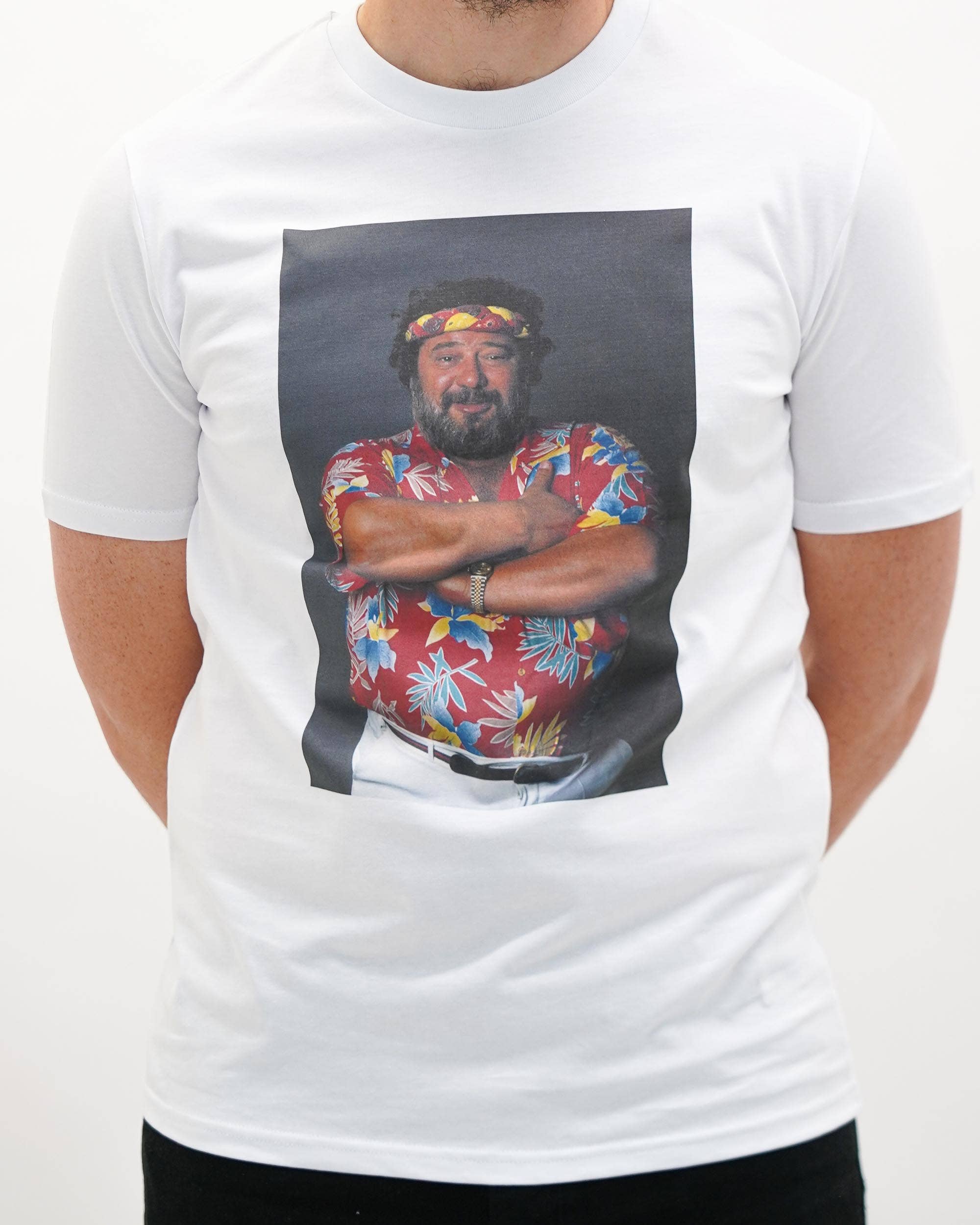 White Carlos T-Shirt - Celebrity Funny Song Photo T-Shirt for wholesale on Faire4