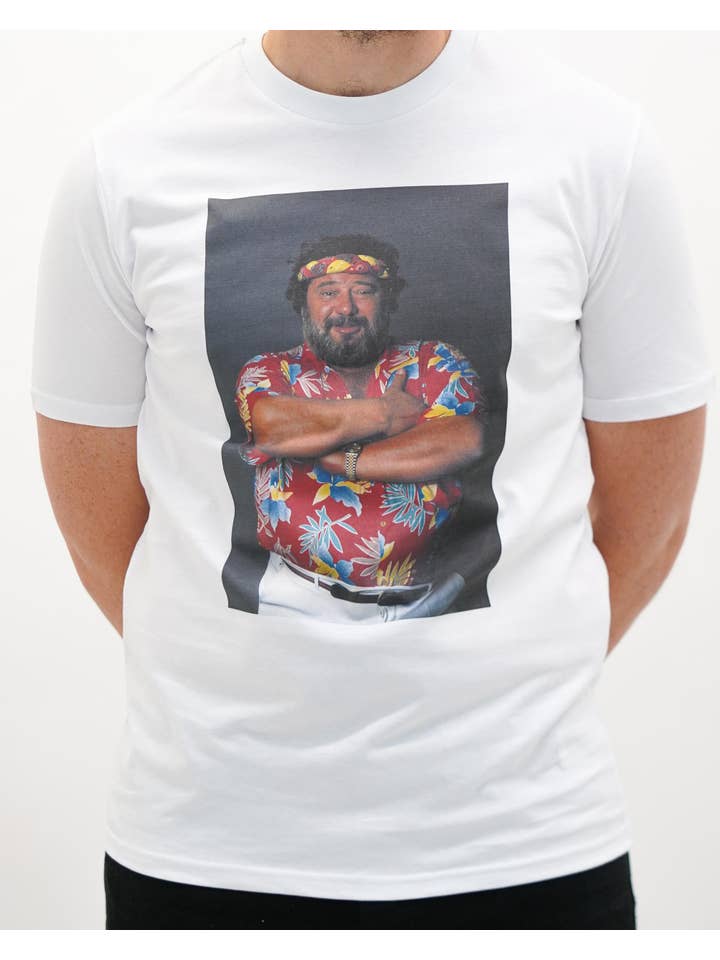 White Carlos T-Shirt - Celebrity Funny Song Photo T-Shirt for wholesale on Faire4