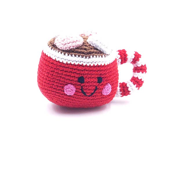 Pebble - Wholesale Holiday Stocking - Kids & Baby - Pretend Play Food Rattle - Hot Cocoa