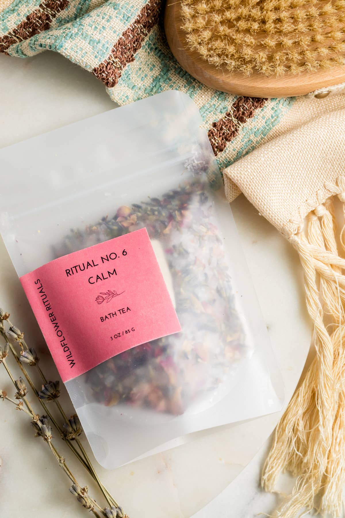 Wildflower Rituals - Vendita all'ingrosso Sali da bagno - Rituale n. 6 Tè da Bagno Botanico Calmante - Lavanda Rosa6
