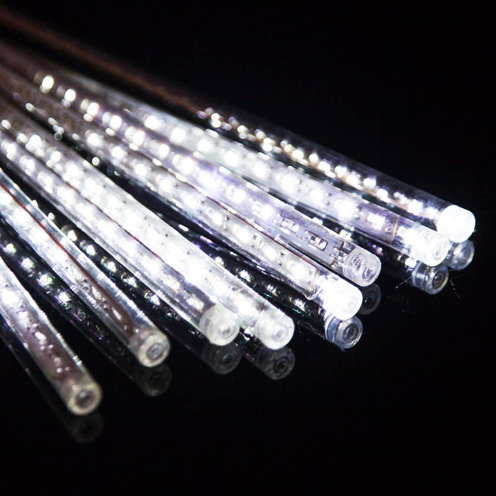 Perfect Holiday - Vendita all'ingrosso Fili di luci - 8 Tubes di Luci Natalizie da Esterno a Cascata, 50 cm (1,5 m) di Lunghezza2