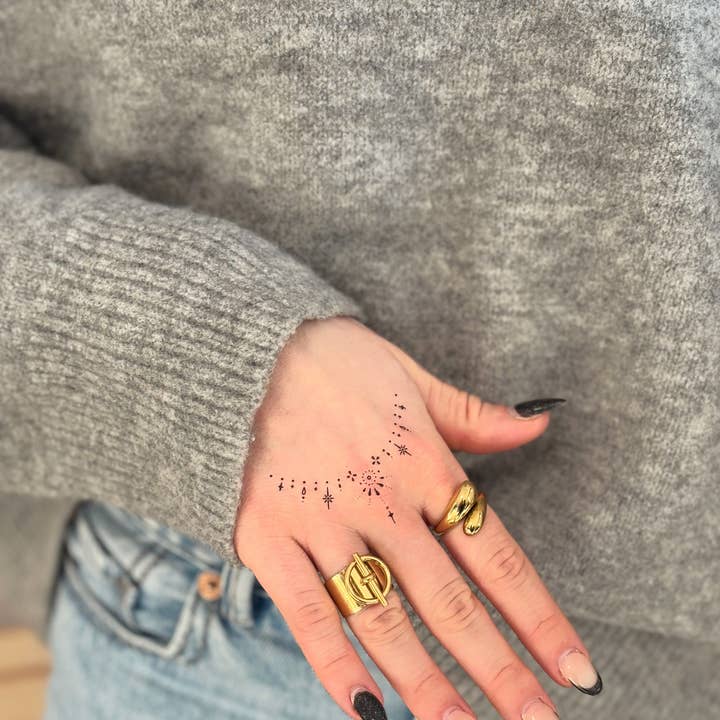Sioou - Wholesale Temporary Tattoo - Le collier d'étoiles x52