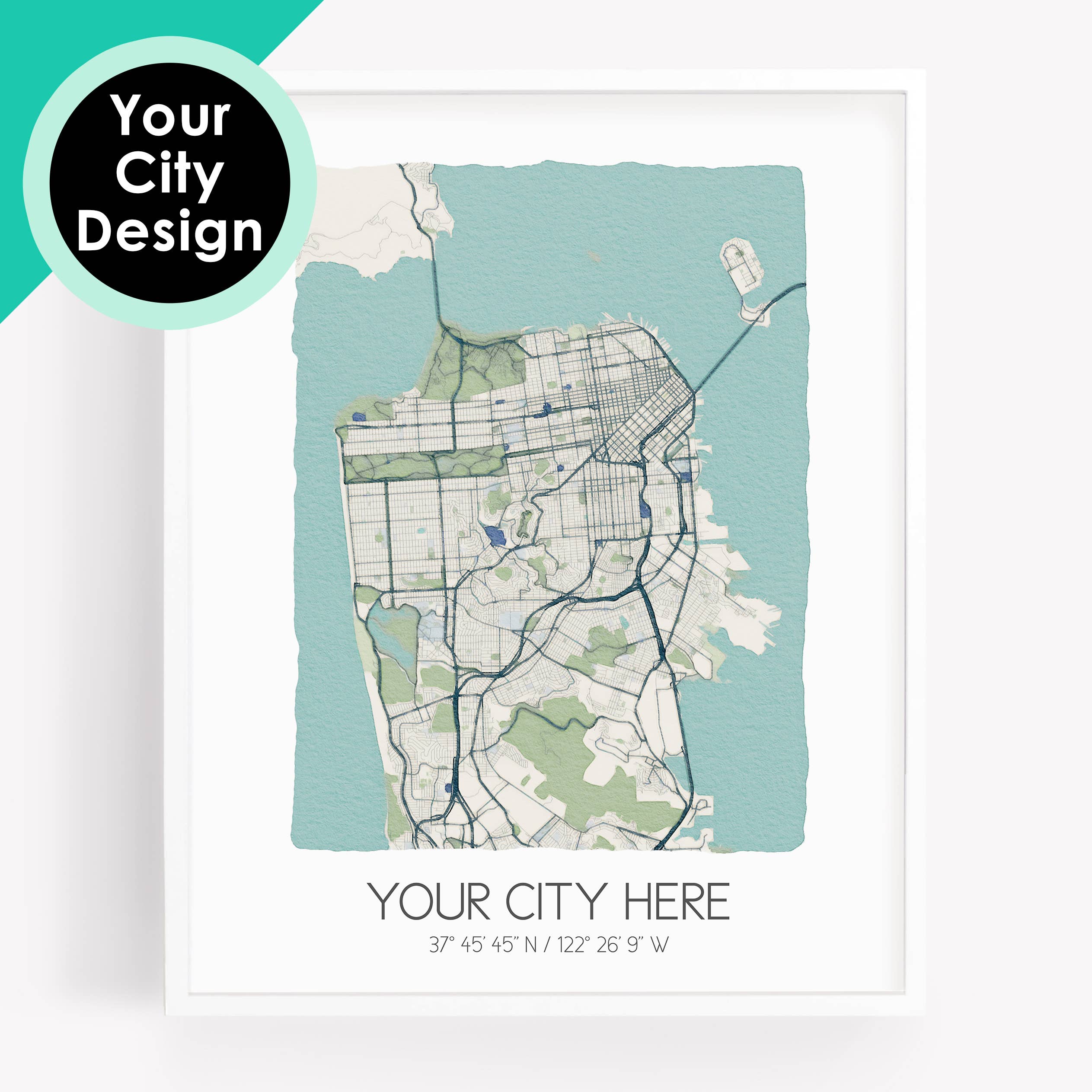 Sparks House Co. - Wholesale Art Print - City Map Print - Your City - Custom Order - Customizable11