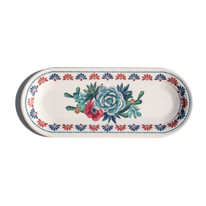 Desert Succulent Sandwich Tray, (newWave) 15" x 6.1" x.7" for wholesale by Abode Homewares by TarHong