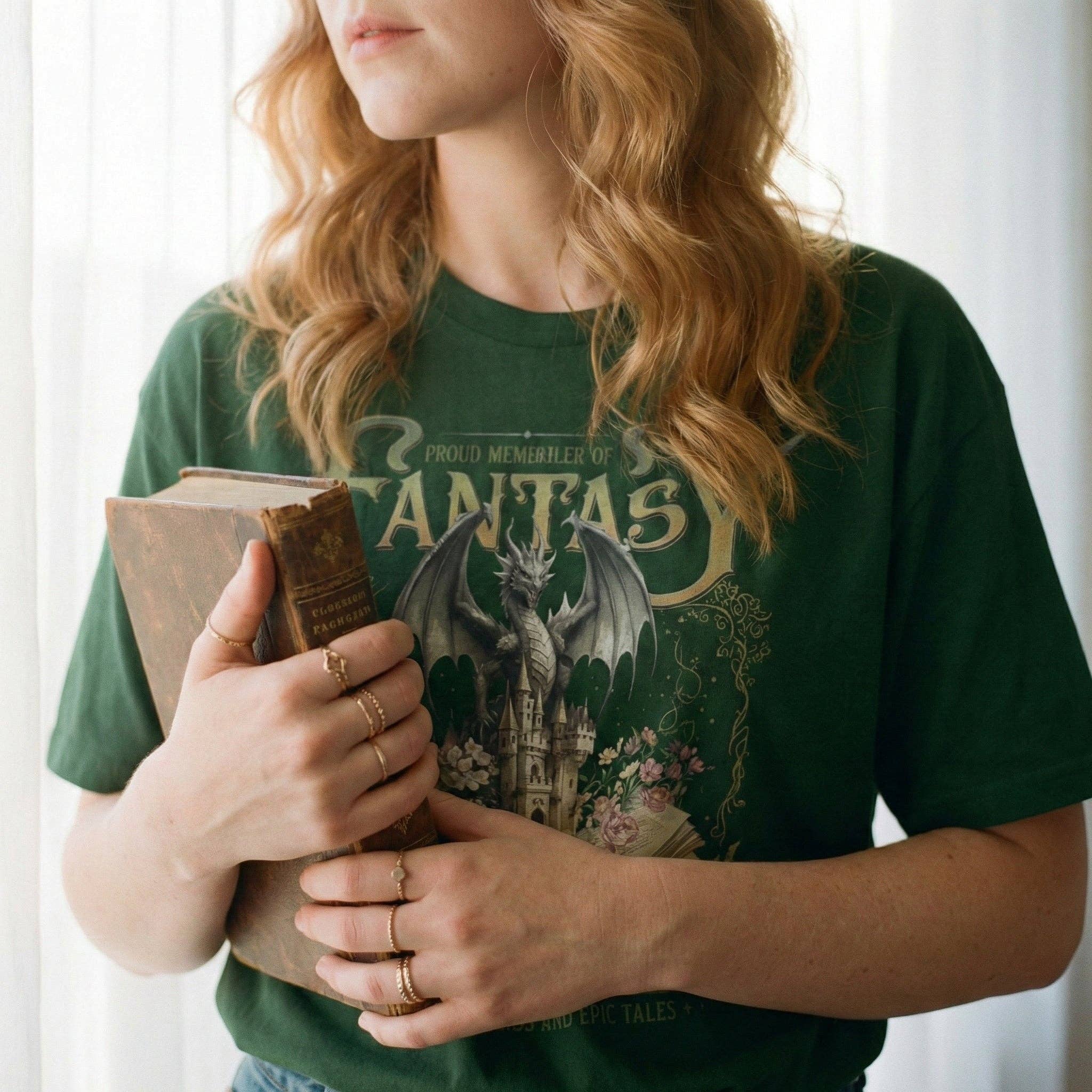 MagicMerchEmporium – wholesale Screen printed t-shirt – Women′s – Fantasy Book Lover Tee7