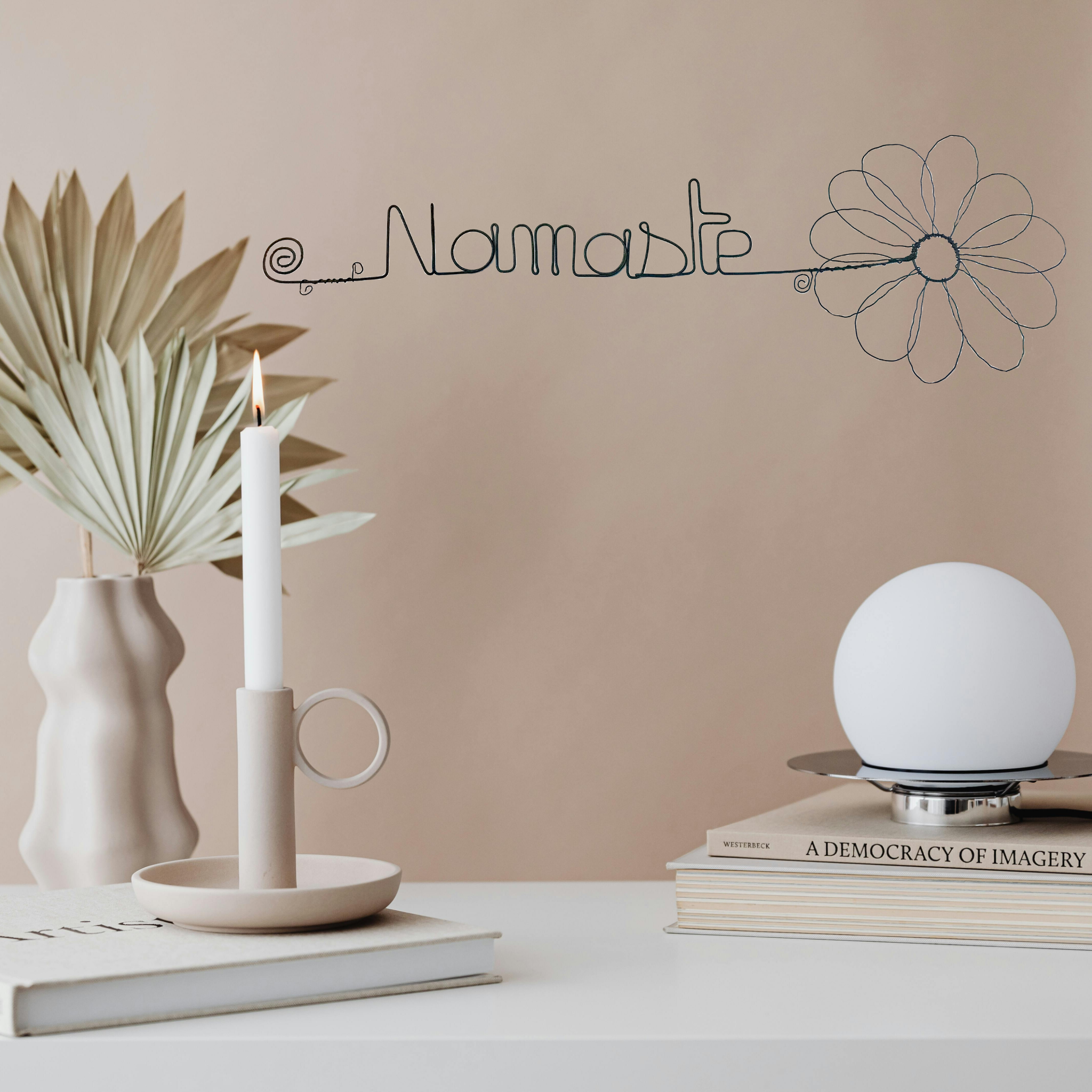 Bijoux de Mur - Vente Sculpture - Fleur de Marguerite - "Namaste" - Décoration murale fer1