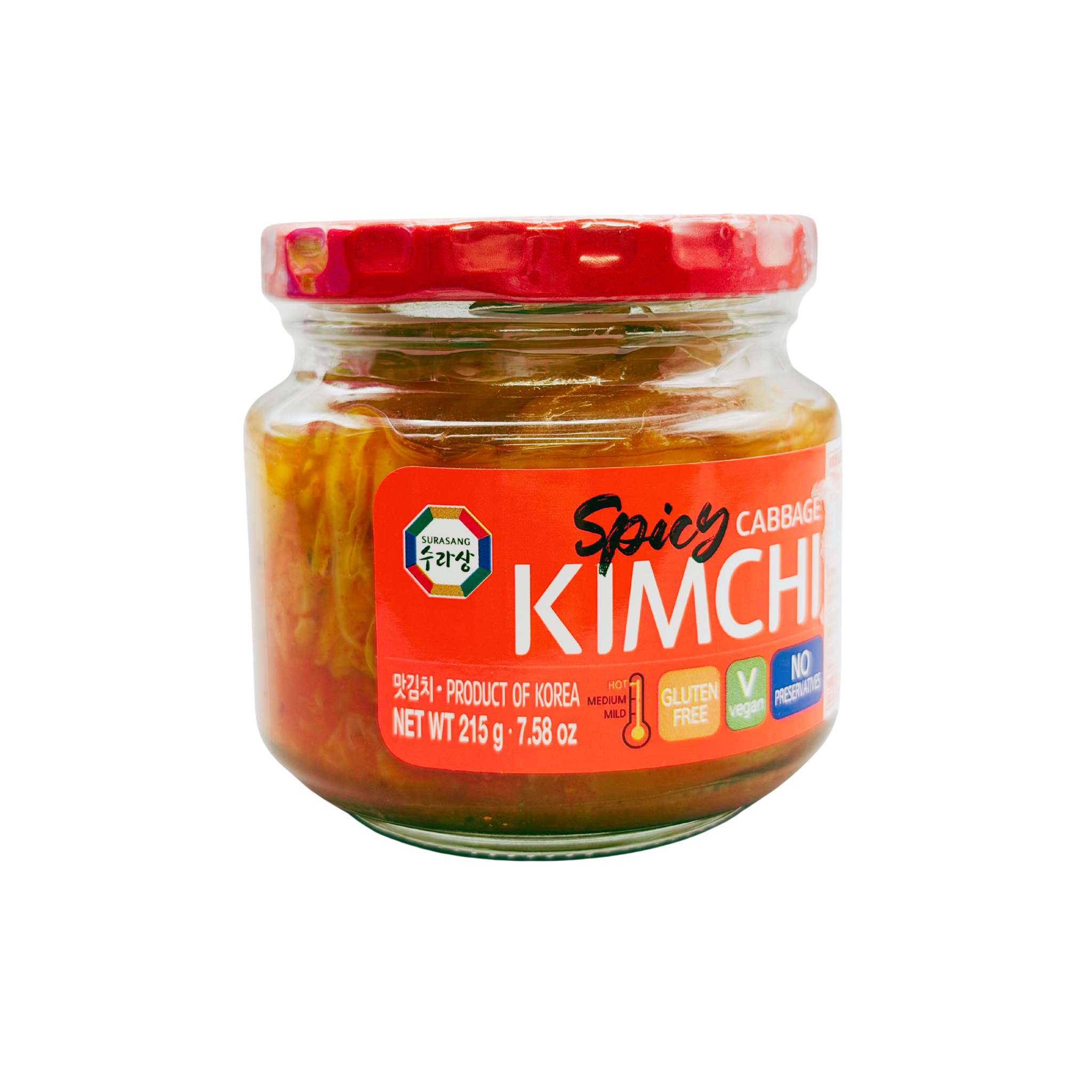 utoppa GmbH – Legumes em conserva por atacado – SURASANG Kimchi Picante de Couve Chinesa 215g0