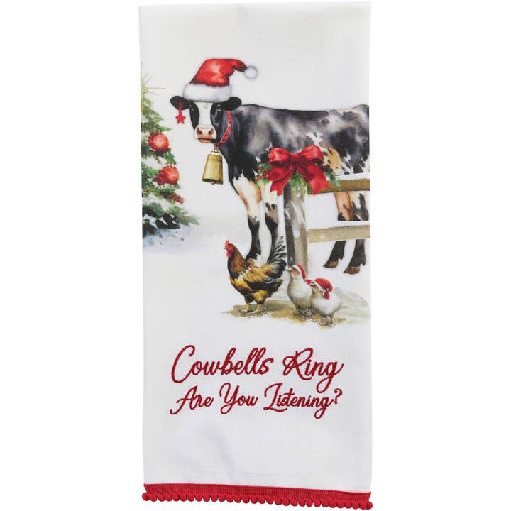 Cowbells Ring Dishtowel for wholesale by Park Designs