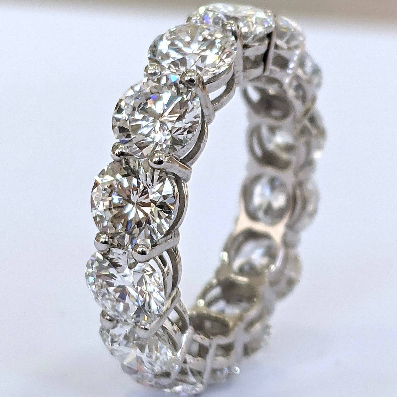 Lifetime Jewelers - Wholesale Multi-Stone Ring - Near 6 Carat Ct Lab Grown Diamond Full Eternity Band 14k1