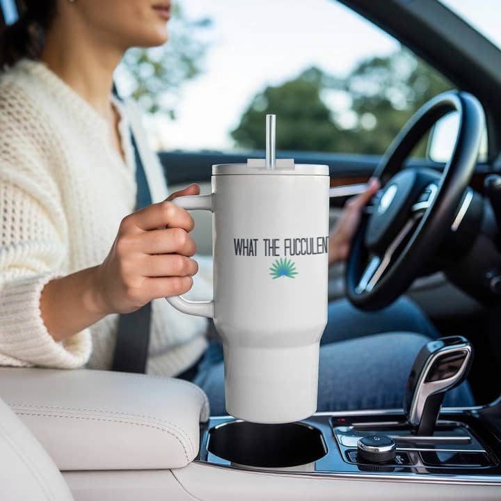 3dRose - Wholesale Insulated Mug/Tumbler - 3dRose, What The Fucculent, Tumbler9