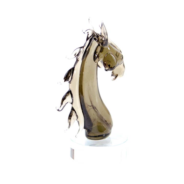 Loranto – wholesale Skulptur – Glas häst glas staty skulptur grå2