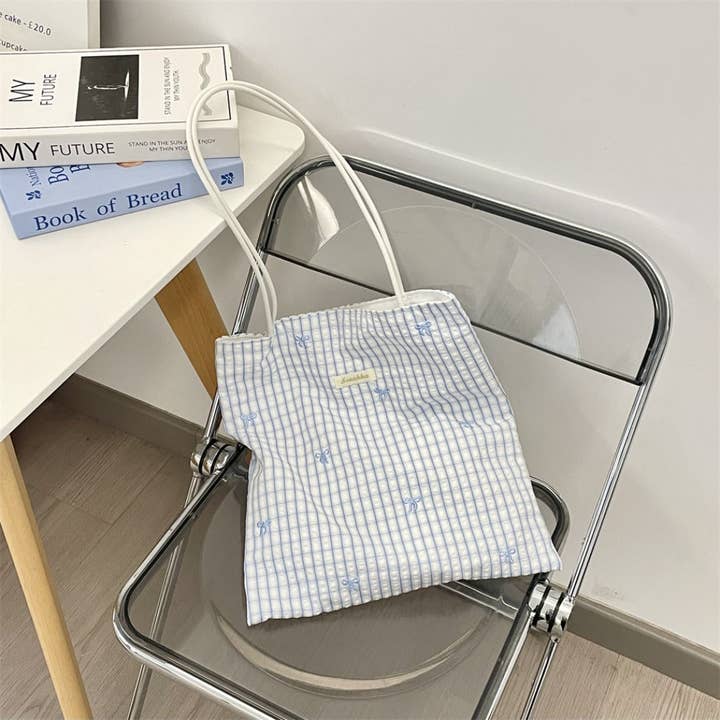 Funkyrel® Atzbranding Limited - Wholesale Tote Bag - Women's - Cosbai – Sweet Gingham Shoulder Tote Bag