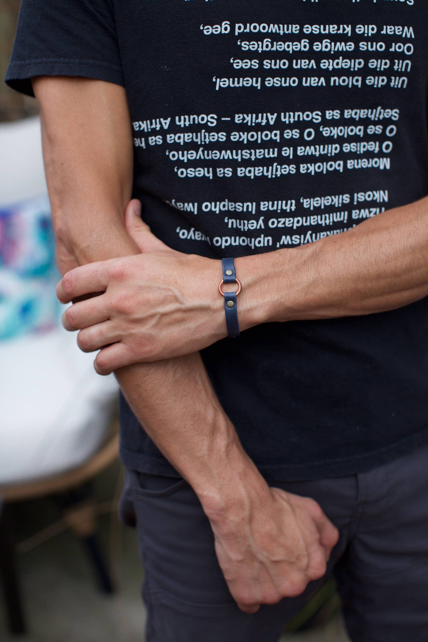 Lucia's Imports - Venta al por mayor Brazalete - Pulsera de cuero con brida de cobre0