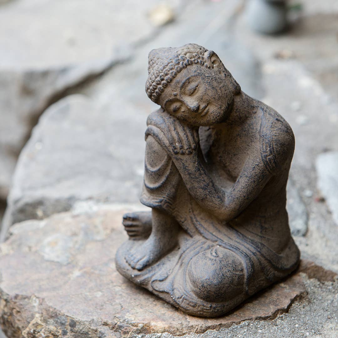 Garden Age Supply - Vente Figurine décorative - Bouddha au repos - Cendres volcaniques3