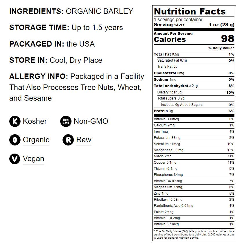 Food To Live - Wholesale Flour - Organic Barley Flour – Stone Ground from Whole Hulled Barley2