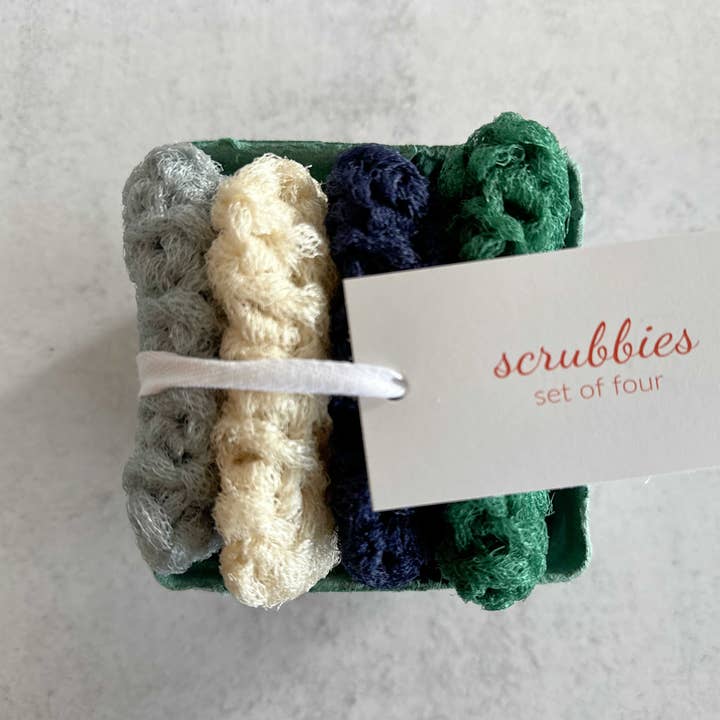 Dot and Army - Wholesale Dishcloth - Scrubbies in a Berry Basket, Dish Scrubbies
