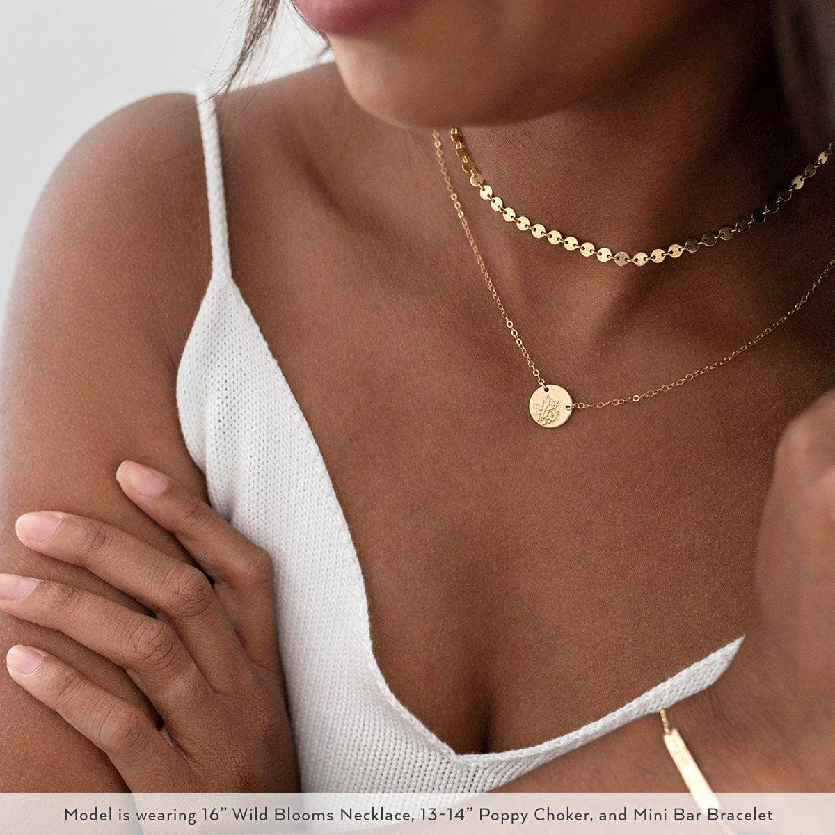 Made By Mary - Vendita all'ingrosso Collana con ciondolo/pendaglio - Collana Wild Blooms Mini Zola Disc2