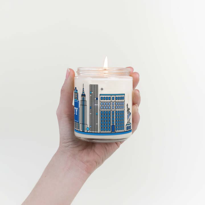 CE Craft Co - Vente Bougie en bocal - Bougie Skyline de New York