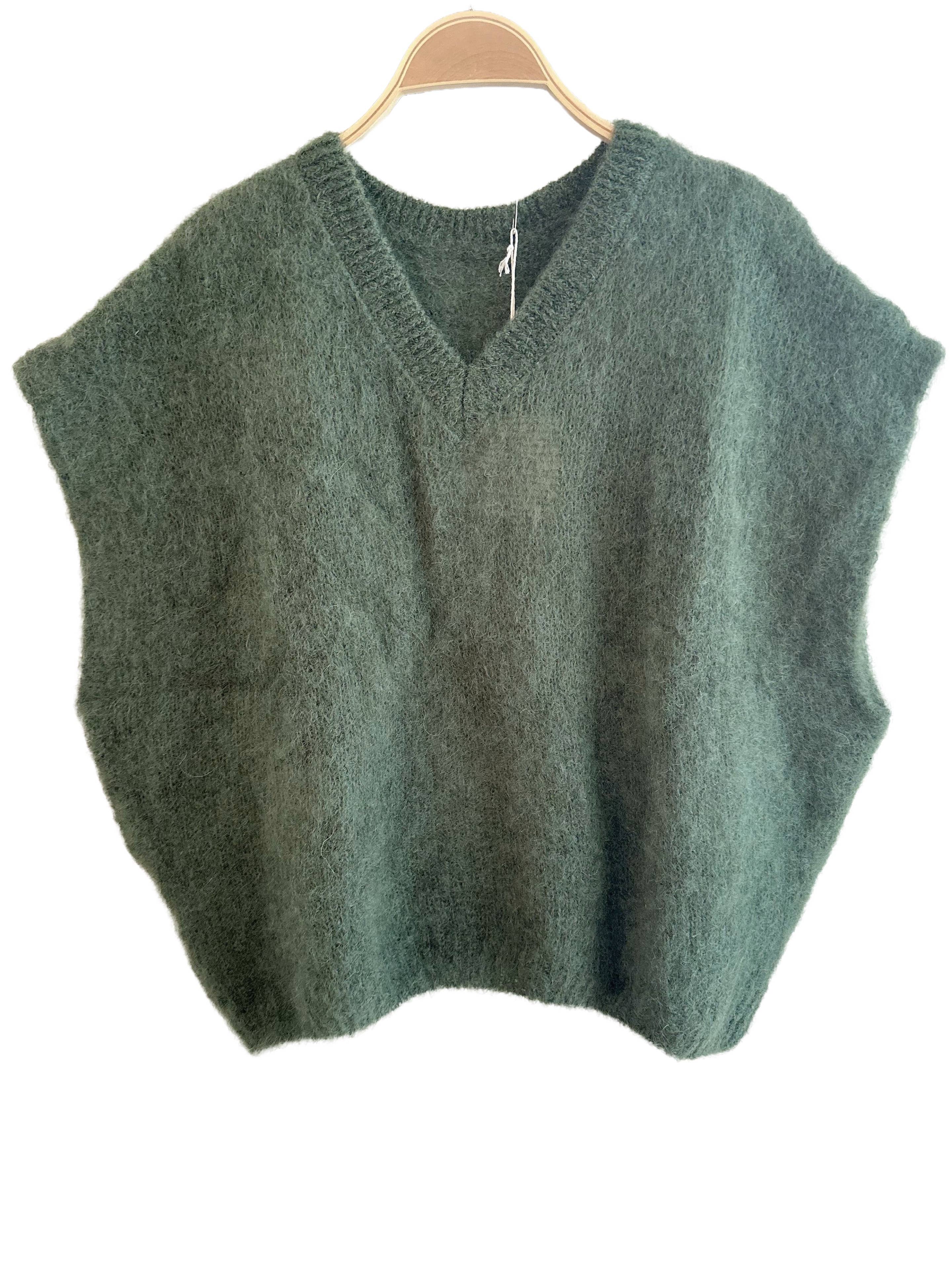 Orice - Vente Cardigan – femme - Gilet sans manche en maille 81% Kid mohair - Orice 24