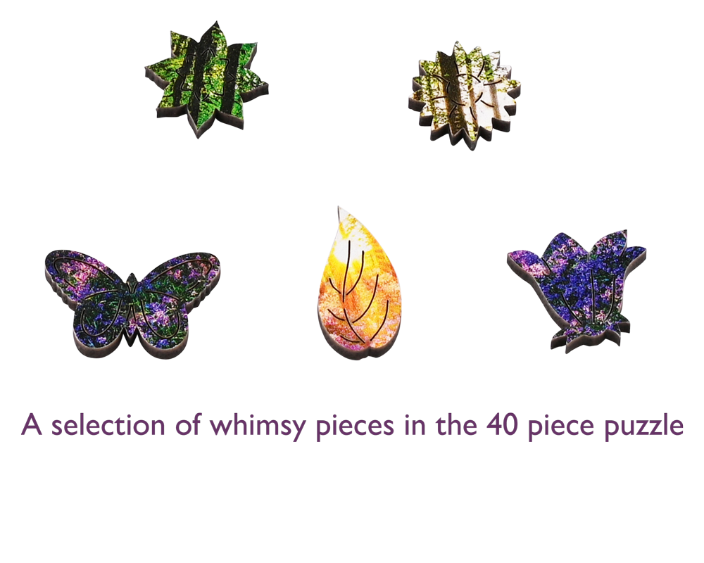 Wentworth Puzzles – wholesale Puzzle – Adult – Bluebells Premium Wooden Mini Mindful Puzzle3