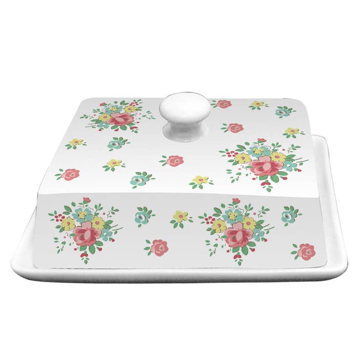Isabelle Rose - Wholesale Butter Dish - Porcelain butter dish Abby 18x13 cm Isabelle Rose