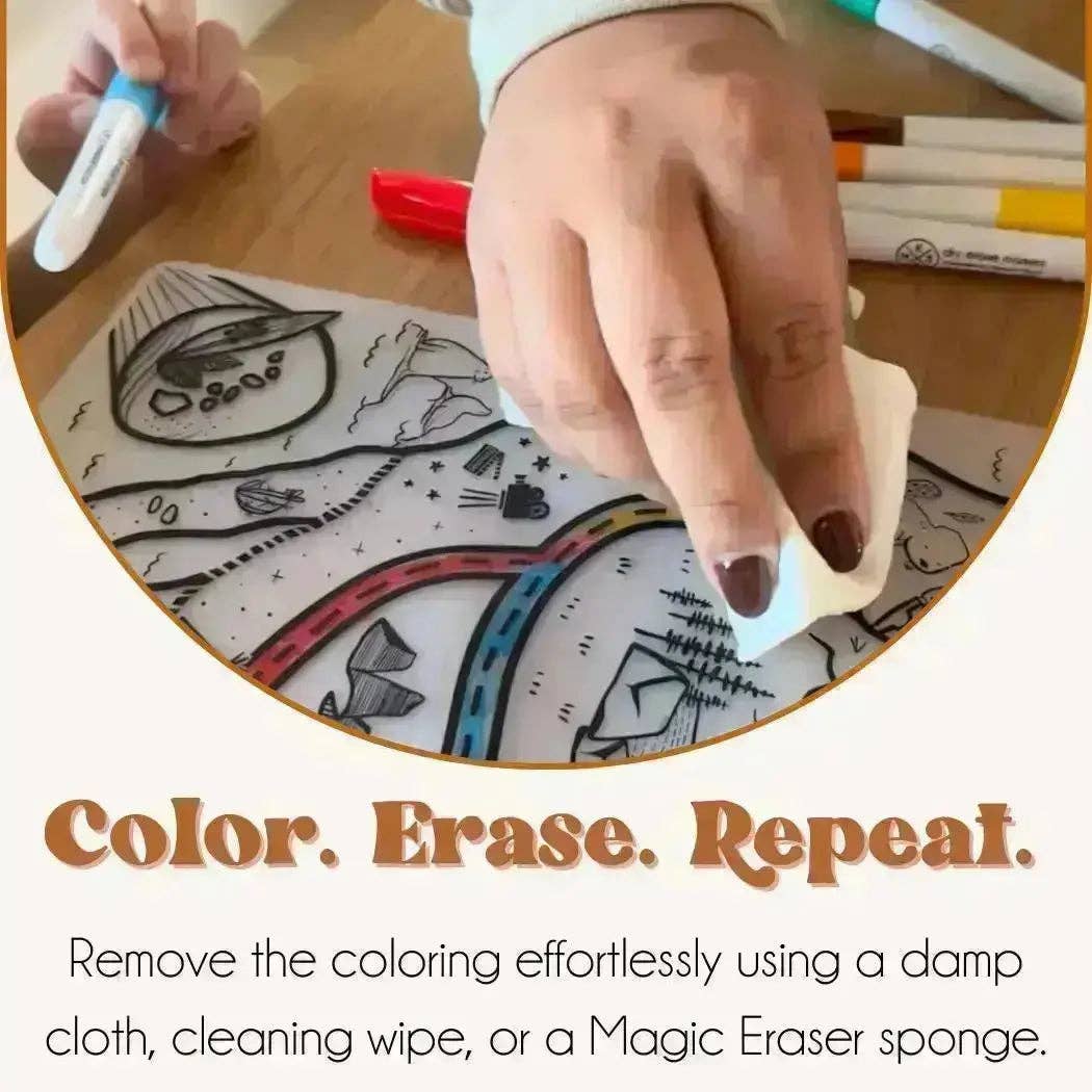 Miminoo – wholesale Colouring mat – Child & baby – Silicone Reusable Coloring Mat & Markers Set - Wonderland4