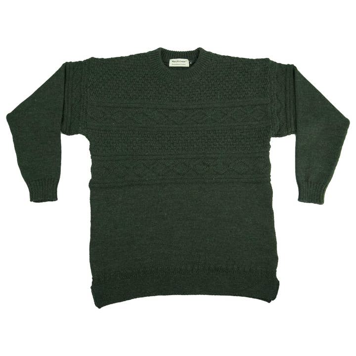 Mars Knitwear – Großhandel Strickpullover – Unisex – Guernsey Pullover aus britischer Wolle - Moss