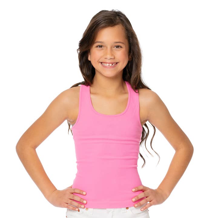 Malibu Sugar - Wholesale Tank Top - Kids - Ribbed Racer Back Tank Top Girls (7-10)