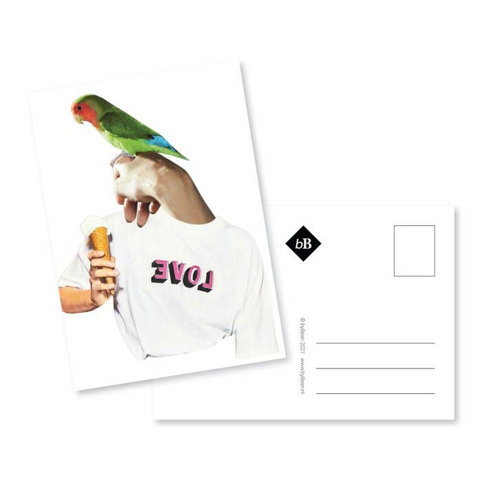 Cartão Colagem Pássaro Amor por atacado de byBean