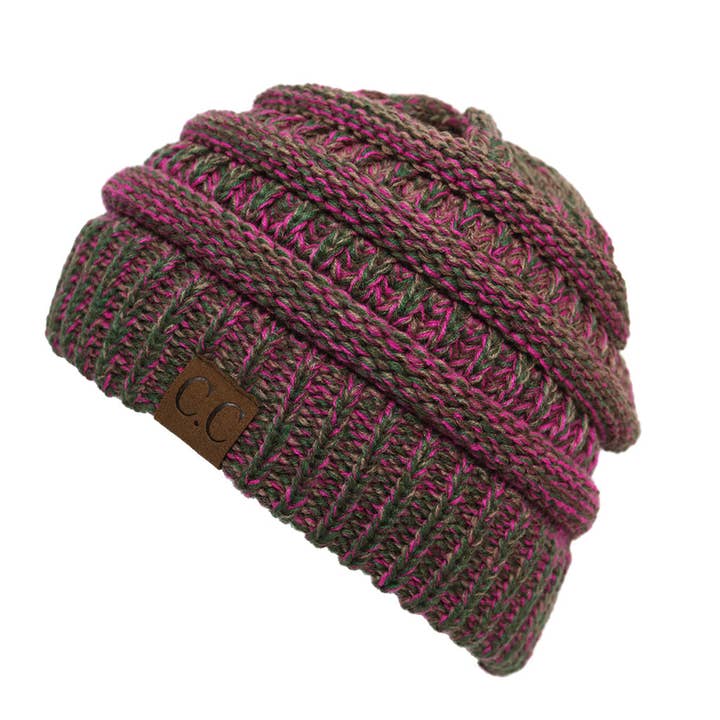 Truly Contagious - Venta al por mayor Gorro de lana - Mujer - Gorro CC Crafted multicolor de 4 tonos (YJ-816)