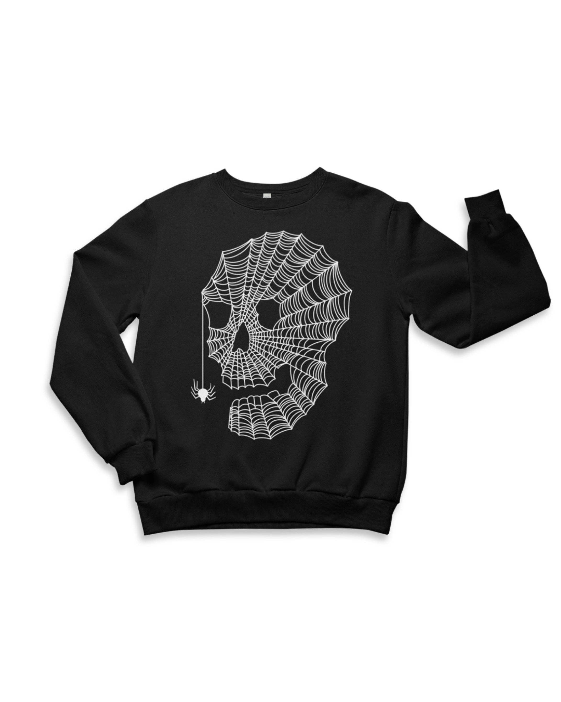 Tinta - Wholesale Graphic Sweatshirt - Unisex - Unisex Spiderweb Skull Sweatshirt1