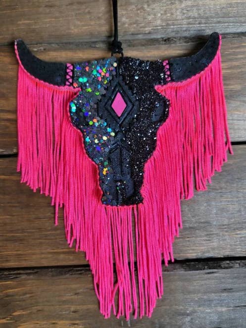 Cow Skull Car Freshie for wholesale by The Feathered Hippie