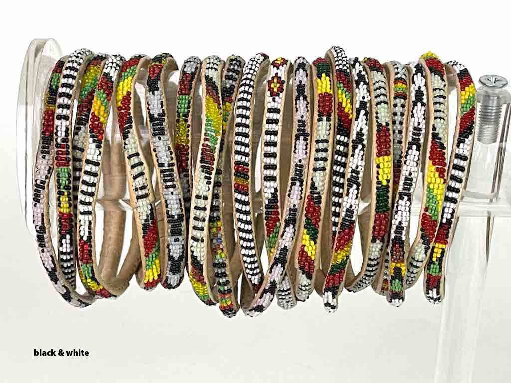 The Niger Bend - Vendita all'ingrosso Bracciale con perline - Sahara - Braccialetto in pelle Mali con perline3