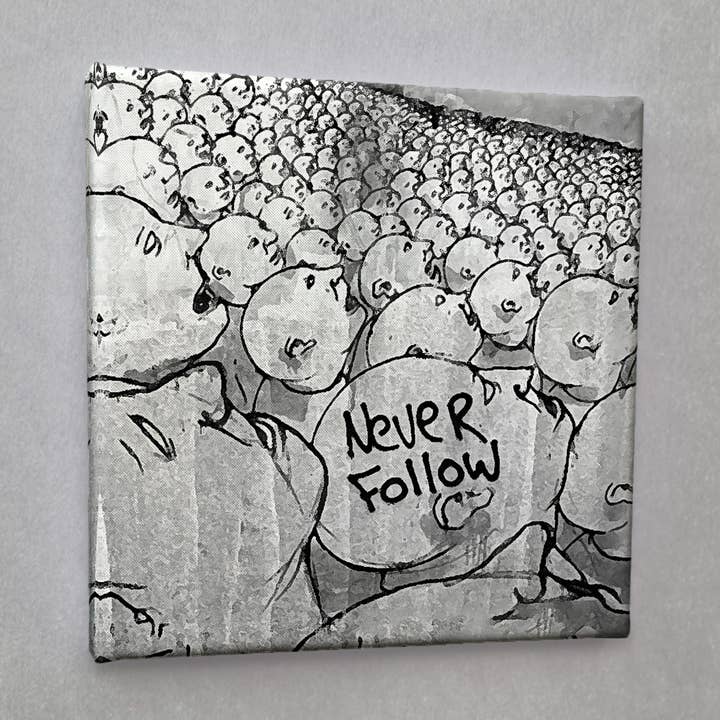 #01444 never street art canvas print for wholesale by Eicie