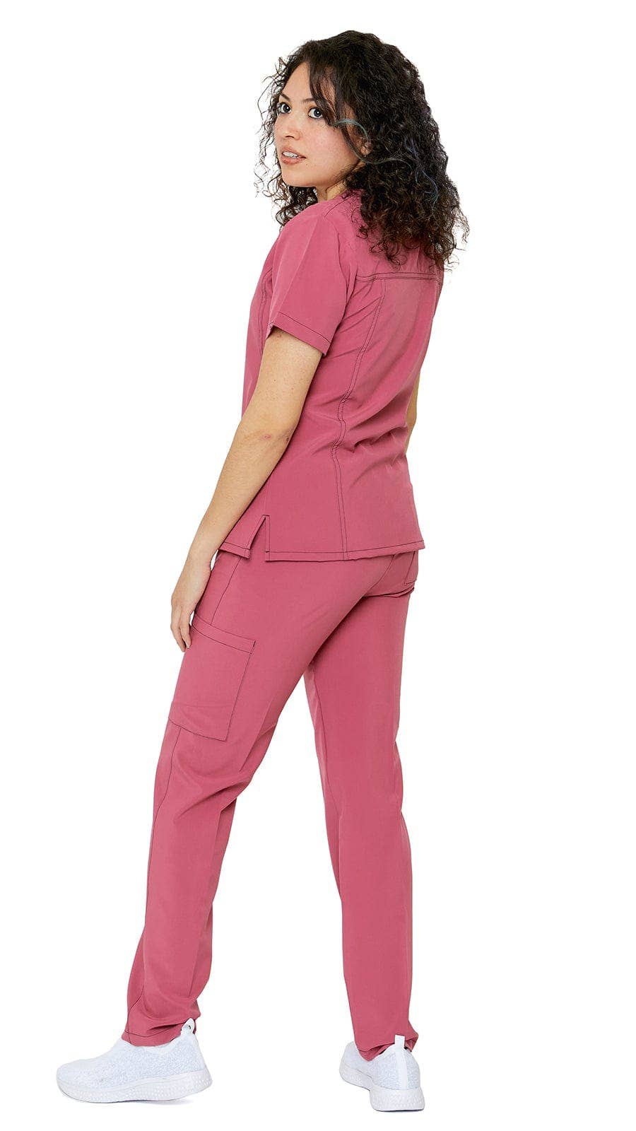 Dress A Med – wholesale Healthcare uniform – Women's – Women's Soft Stretch Silver Zipper Uniform Scrubs - Style ST4003