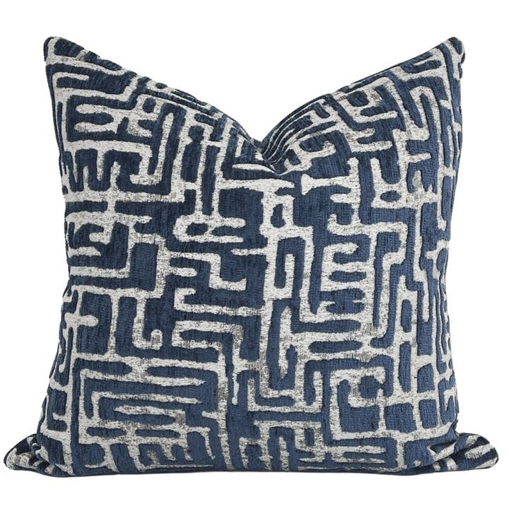 Courtyard Pillow in Denim for wholesale by Something Extra