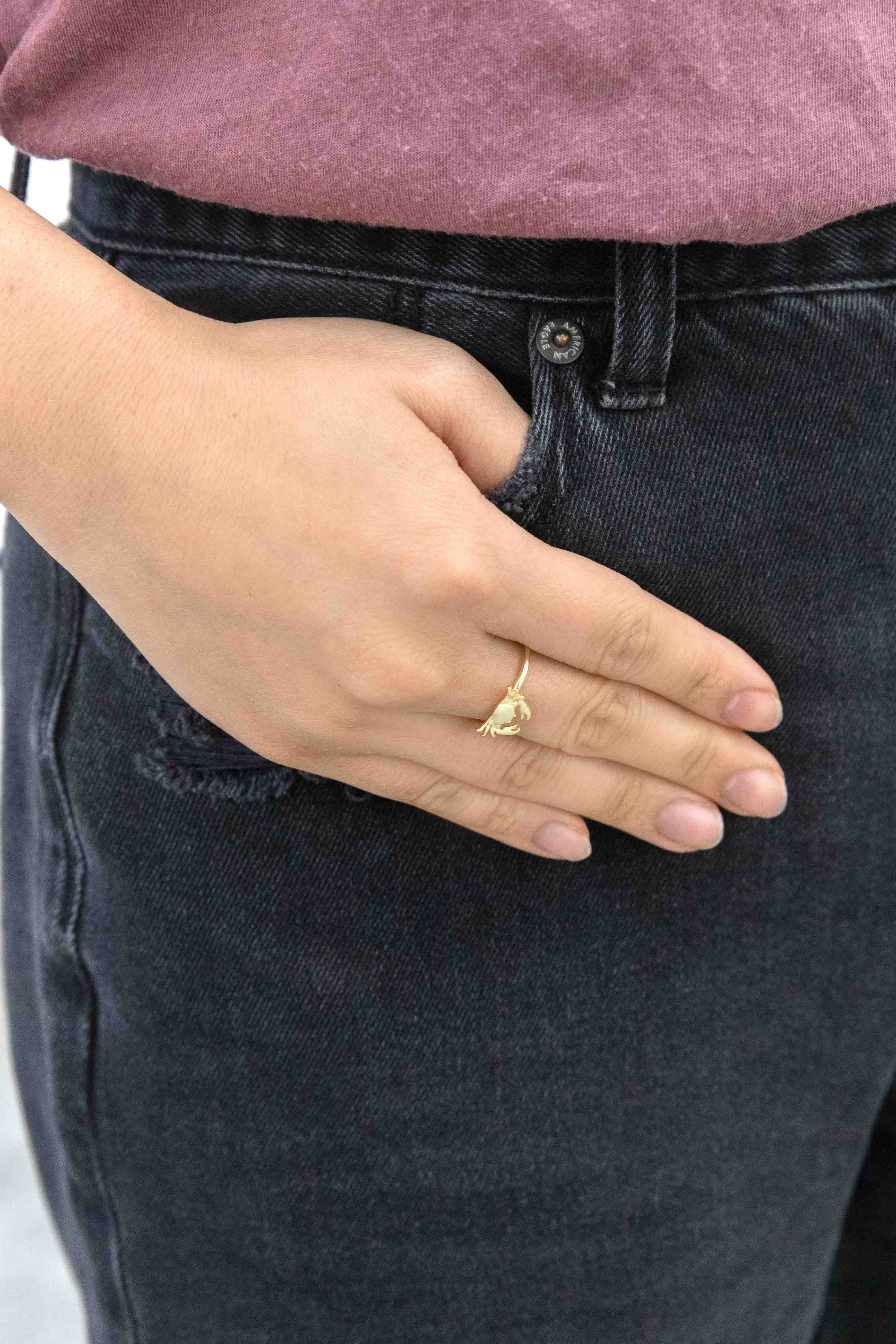 Lovoda - Wholesale Band/Stacked Ring - Maryland Crab Ring (18K & 24K Gold)8