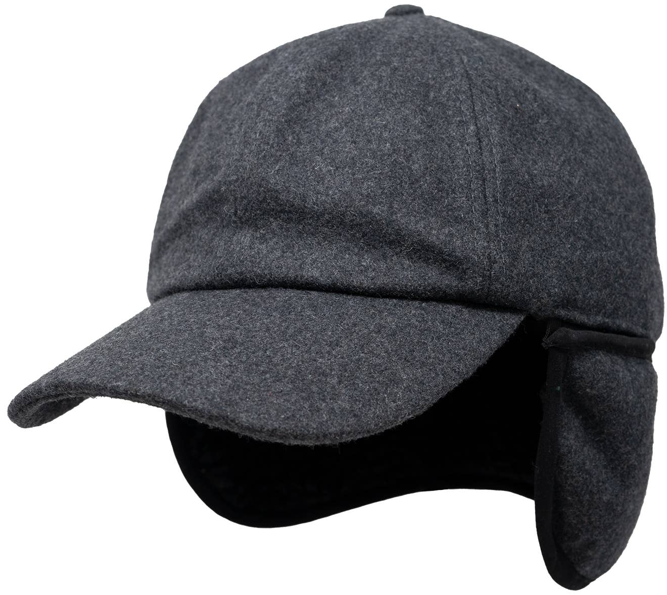 Funky Junque – wholesale Trapper/bomber hat – men's – Wool Earflap Trapper Hat - Charcoal2