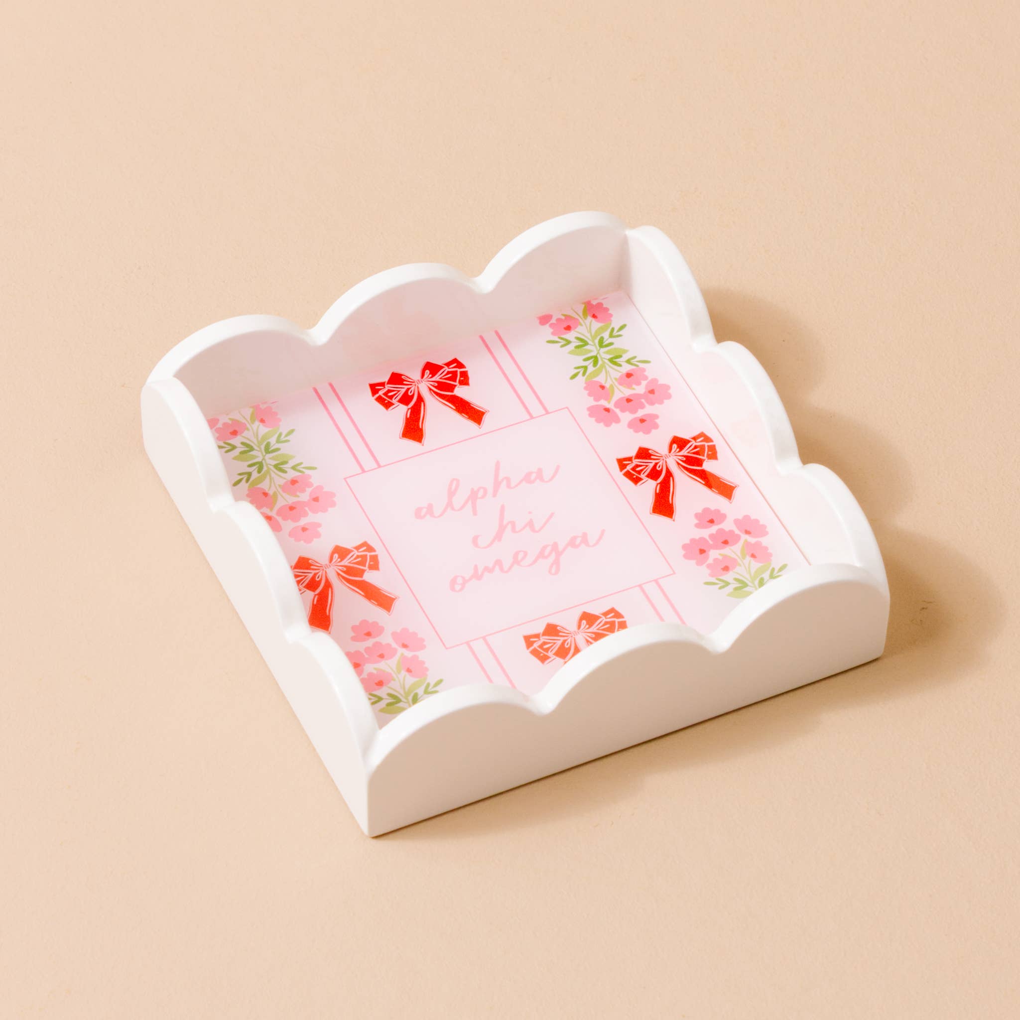 The Darling Effect - Wholesale Keychain - Women's - Sorority Scallop Trinket Tray - 19 Chapters Available0