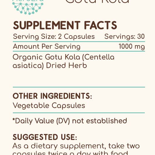 HerbEra - Wholesale Oral Supplement/Vitamin - Gotu Kola Capsules1