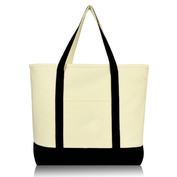 Dalix - Wholesale Grocery/Shopping Bag - DALIX 22" Shopping Tote Bag in Heavy Cotton Canvas