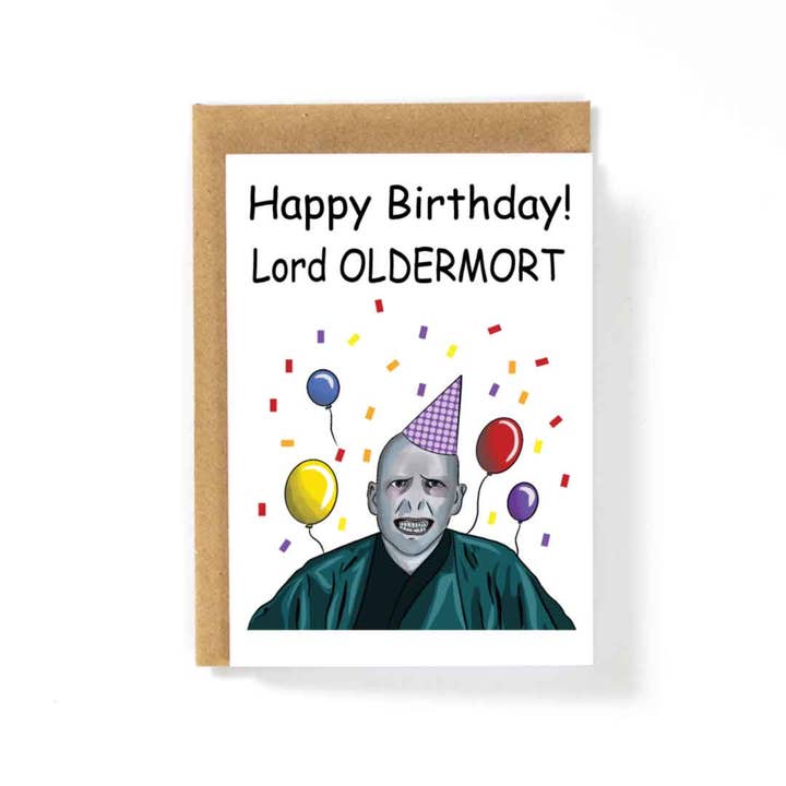 HotAvocado.com – wholesale Birthday card – Happy Birthday Harry Lord Oldermort Card