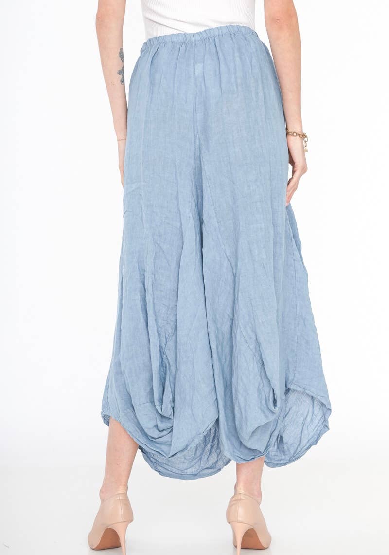 LINEN & COTTON HOUSE - Wholesale Jumpsuit - Women's - LINEN SAROUEL SKIRT WITH POCKETS 9917 663321